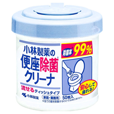 KOBAYASHI 小林製藥 馬桶坐墊清潔濕紙巾 浴廁抽取式 可分解於水中, 45g, 1入, 1罐