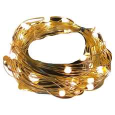 MODAcore 摩達客 LED大頭銅線燈串 50燈 5米 USB電池盒兩用充電 聖誕派對佈置, 暖白光, 1件