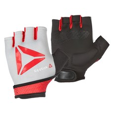 Reebok 銳步 防滑短指訓練手套 RAGB-15533, 紅色, 1雙