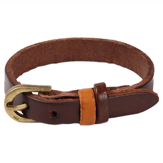 本革職人 經典簡約風格植鞣皮革手環