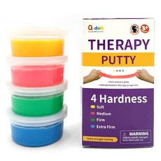 Q-doh 有機矽職能拉力黏土4件組 黏土藝術, 1組, 80g, 混和顏色