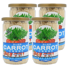 BabyBest 貝比斯特 紅蘿蔔麵條 嚴選食材 健康安心 無添加 台灣製造, 200g, 4罐