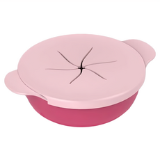 b.box 專利吸管三用碗，耐熱聚丙烯(PP)碗蓋材質, 嬰兒碗, 草莓粉, 1個