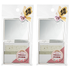 URBAN LEAVES 韓國原裝綠茶吸油面紙 附鏡子, 50張, 2包