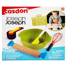 Joseph Joseph 兒童仿真烘焙用具組 包含攪拌盆、打蛋器、擀麵棍、刮刀和量杯, 烘焙用具, 1組