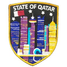 A-ONE 地標造型刺繡 NO361 - 卡塔爾國, 卡達 夜景, 1個