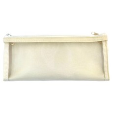 Raymay 藤井 纖巧可折疊網狀筆袋, 黃色, 1個