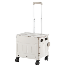 折疊購物推車, 多功能方便日常使用, 灰白, 1個