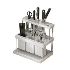 德利生活 多功能刀具收納架 廚房收納好幫手 刀具筷子一次搞定, 1入