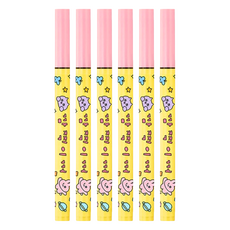 peripera INK CHOIGOSIM聯名 裸妝防暈染眼線液筆, 03玫瑰粉, 6支