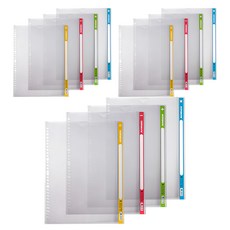 DaTaBanK 三田文具 29孔可換背條直式U型文件夾 A4, 透明環保PP材質, 可放2.3.4.30孔夾內, A4-317*240*0.18mm, 12個, 1包