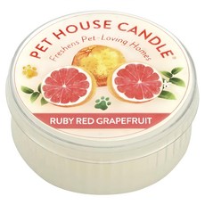 美國 PET HOUSE 室內除臭寵物香氛蠟燭-紅寶石葡萄柚, 無添加色素, 石蠟、石油, 可重複使用, 連續使用時間長達12小時, 43g, 1罐