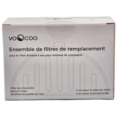 VOOCOO 蔚刻 智能飲水機濾芯替換裝, ABS塑膠 PP棉 離子交換樹脂 麥飯石球, 三片裝, 1盒