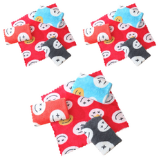 超柔軟吸水珊瑚絨笑臉抹布 12條 30 x 30cm - 廚房清潔好幫手，可愛又實用