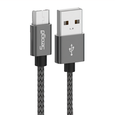 Seoga 5pin金屬快速充電線, 3m, 灰色, 1條