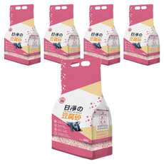 甘淨 豆腐貓砂 2KG, 5包, 水蜜桃香