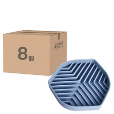 Truly House 寵物頂級矽膠慢食碗/防噎食碗 防打翻設計 加大款, 藍色, 8個