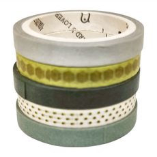 德德小品集 slim套裝紙膠帶 信的戀人 5mm x 3m, 27994 葉繁, 1個