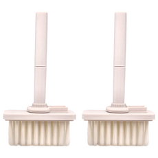 FANCY LIFE 多功能鍵盤清潔刷, 尼龍刷毛彈性好, 附拔鍵器, 植絨海綿, 金屬筆尖, 高密度刷頭, 純白色, 2個