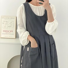 Hansday 防水長今連身圍裙, 炭灰色, 1個