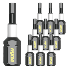 MXM TOOLS 抗衝擊單頭六角型起子頭, 10個