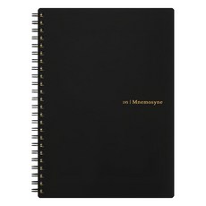 maruman 7mm橫線線圈便條本 A5 MAR N195A 250g, 黑色, 1本