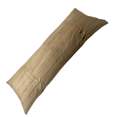 J&N 貝里絎縫長抱枕 100%聚酯纖維, 120 x 40cm, 卡其色