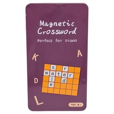 YouRPUZZLE 鐵盒桌遊- 磁性字母 兒童益智玩具 親子互動學習卡牌遊戲, 拼字遊戲G2485, 1入