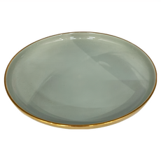 Royal Duke 芙蕾 環金陶瓷系列 10吋 圓盤, 綠金色, 1個