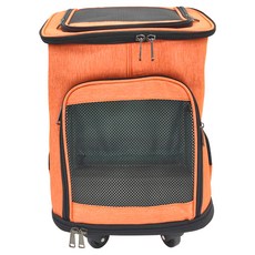 ROYALLIN 蘿林嚴選 寵物拉桿外出包 減震靜音萬向輪, 粉橙色, 1個