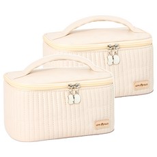 小麥購物 雲朵收納手提包 G108 21 x 14 x 12cm 201g, 米白色, 2個