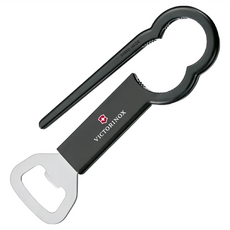 VICTORINOX 瑞士維氏 PET兩用開瓶器 可開玻璃瓶蓋保特瓶蓋 7.6912.all 155 x 45 x 10mm 40g, 黑色, 1支