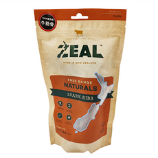 ZEAL 真致 100%紐西蘭牛肉肋骨 (分段) 天然風乾零食, 牛肉狗零食, 125g, 1包