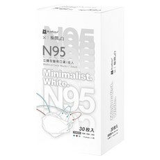 BLUE EAGLE 藍鷹牌 極簡白系列 成人N95立體型4D醫用口罩 C款, 30片, 1盒, 青碧色 + 奶咖色 + 抹綠色