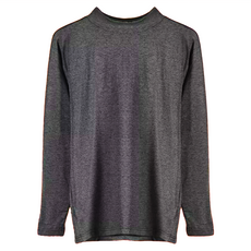 Meet Warm 女款單向導濕保暖發熱衣立領2件 SGS認證, L, 炭黑