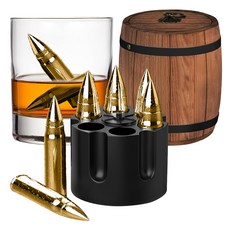 子彈冰塊木盒組, 不鏽鋼材質內含保冷液, 1組