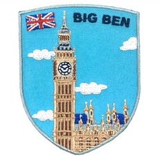 A-ONE 匯旺 Big Ben地標造型刺繡 7.5x6cm, 英國大笨鐘, 1個