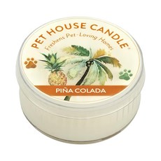 PET HOUSE 室內除臭寵物香氛蠟燭 菠蘿椰子 - 天然大豆蠟，可重複使用, 43g, 1個