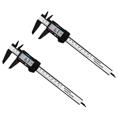 電子游標卡尺 Set 2個, 碳纖維+ABS材質, 24*7.5cm, 含1.5V鈕扣電池, 1組