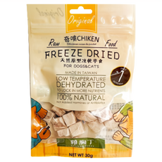 CHIKEN 奇啃 天然原型凍乾零食 雞胸丁 低溫冷凍乾燥 原肉 適口性佳 營養滿分, 30g, 1包