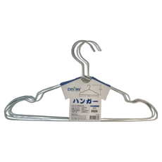 OMORY 簡約鋁合金衣架 5入, 尺寸41x21cm, 銀色, 180g, 1個