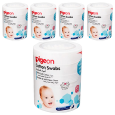 pigeon 貝親 粗軸棉棒, 100支, 5罐