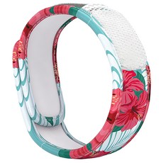 PARA'KITO 帕洛 天然精油防蚊成人手環 時髦大紅花款 附防蚊片 2片, 3.2g, 1組