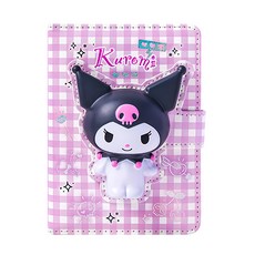 ii GEN 一正 迷你減壓本 YZ8767 400g Kuromi造型格紋筆記本, 紫色, 1本