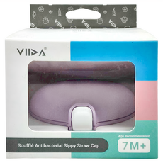 VIIDA Souffle抗菌不鏽鋼學習杯 食品級矽膠吸嘴 貼合寶寶嘴型, 1組, 吸管座