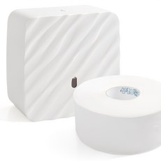 波紋大卷出紙器, 1個, 白色