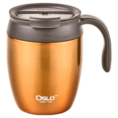 OSLO 蘋果造型 隨行馬克杯, 金色, 450ml, 1個