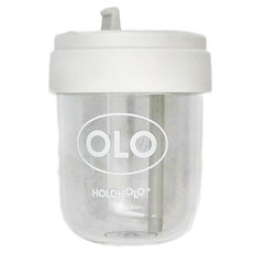 HOLOHOLO TONTON MINI 吸管杯, 白色, 300ml, 1個