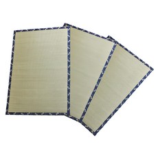 LOHAS 樂活家居 天然藺草榻榻米地/床墊/多功能拼接墊 附魔鬼氈 3個, 混和顏色