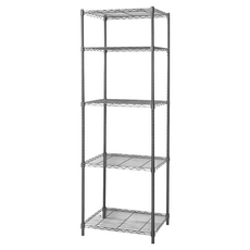 dayneeds 日需百備 輕型 烤漆五層架 鐵力士架 收納層架 鞋架 展示架 1個, 黑色, 5層